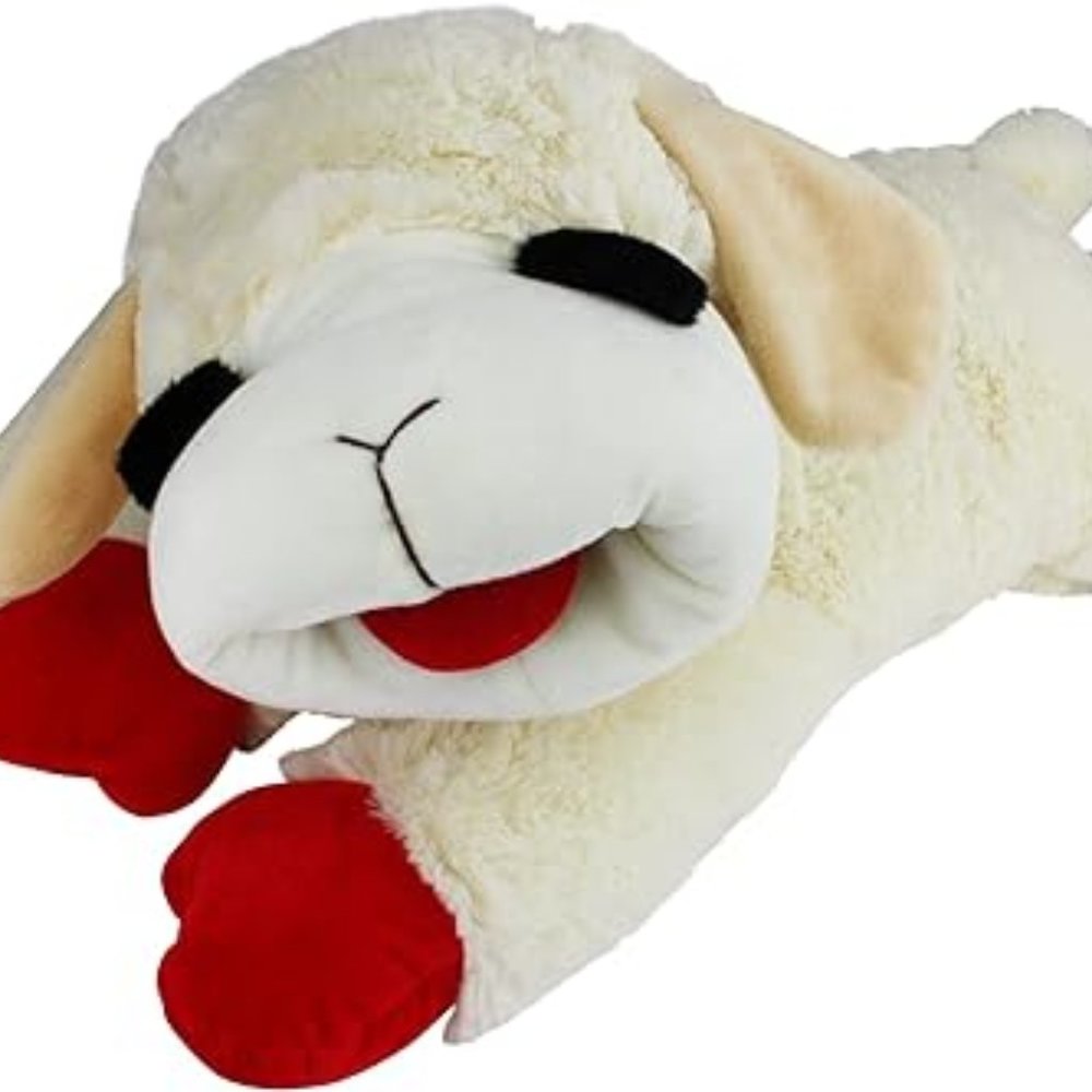 Lamb Chop Jumbo White Plush Dog Toy, 24-Inch